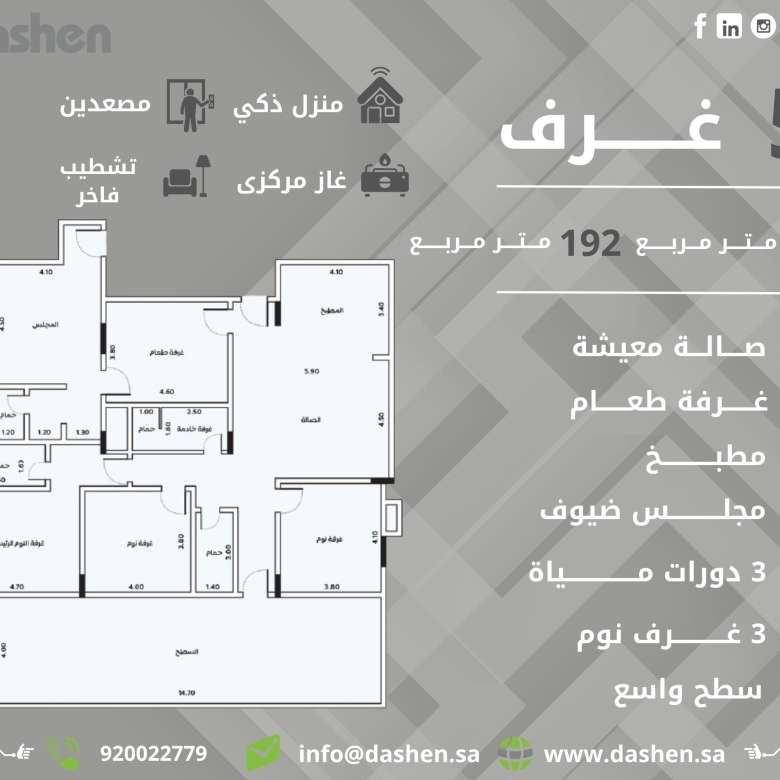 شقق فاخرة للبيع بالموسى فيو